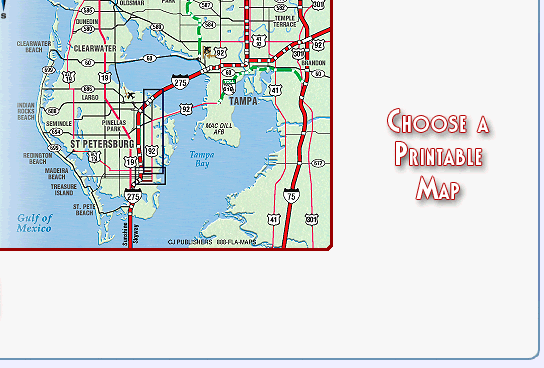 Printable Maps of Downtown St Petersburg Florida - Print a