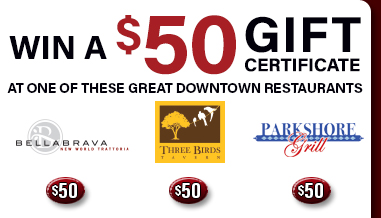 Win a restaurant gift certificate to Downtown St Petersburg