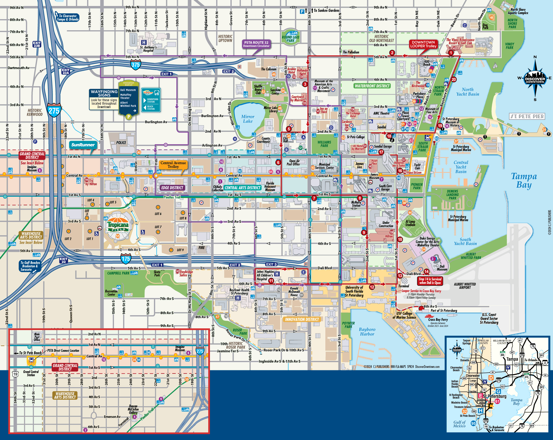 Map of Downtown St Petersburg - The official downtown St Petersburg Florida  map now online!